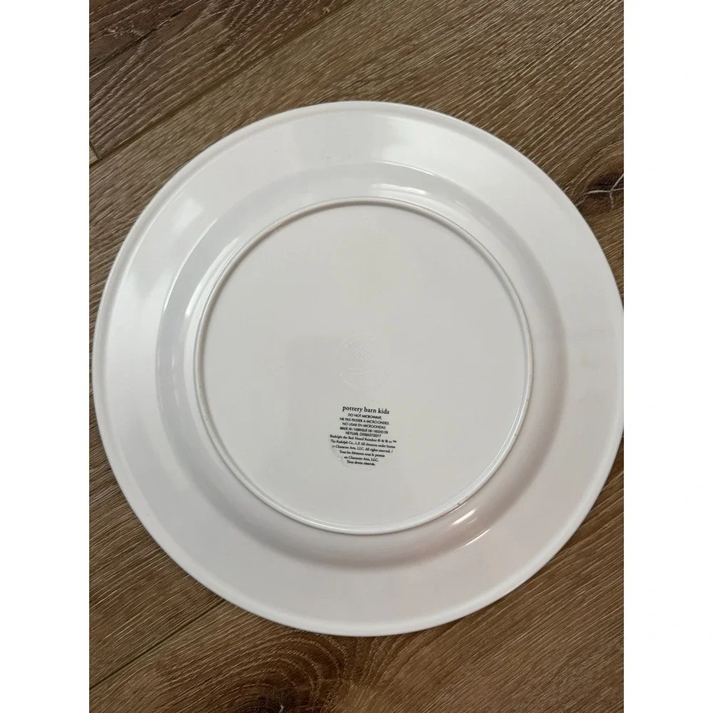Pottery Barn Kids Rudolph Cookies for Santa Melamine Plate 10.5